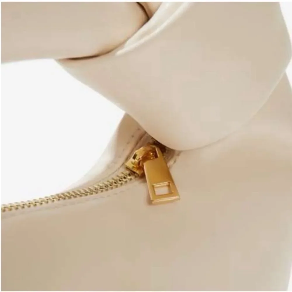 Melie Bianco Ivory Faux Leather Knot Bag NWT